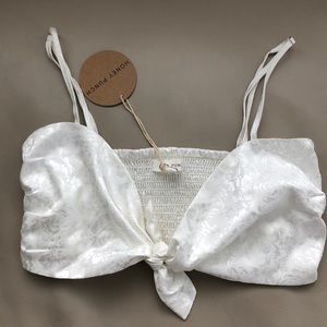 White floral bralette top